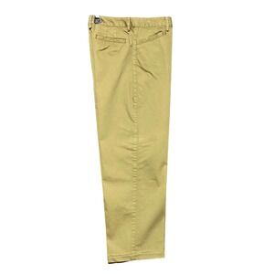 Talbots Petites Women Olive Khaki Straight Leg Stretch Cotton Pants Size 4P